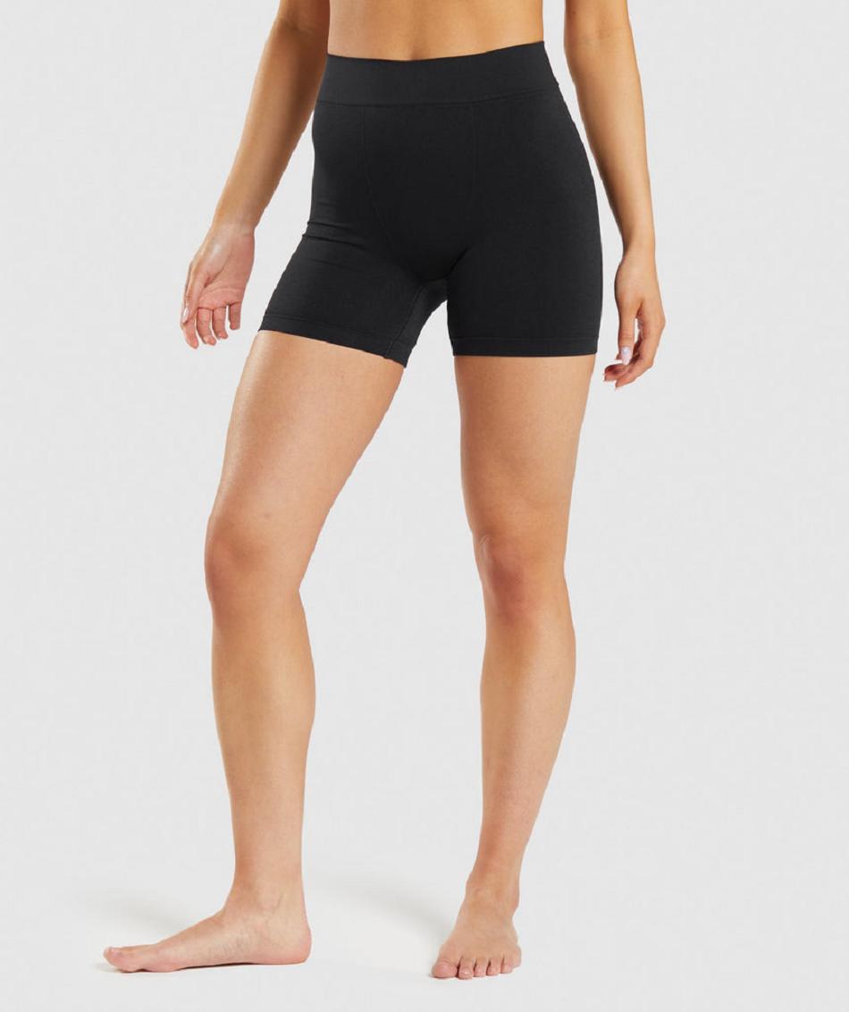 Boxer Gymshark Seamless Mujer Negras | CO 2973UZG